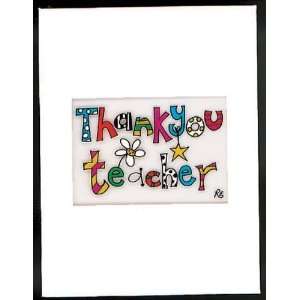  Thank You Teacher Card   Rachel Ellen Designs