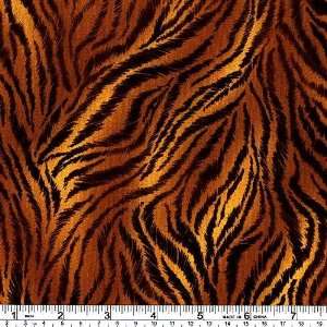  45 Wide Native Arts Animal Print Rust Brown Fabric By 