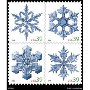   SNOWFLAKE #4104 Pane of 20 x 39¢ US Postage Stamps 