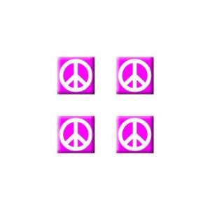  Peace Sign Pink   Set of 4 Badge Stickers Electronics