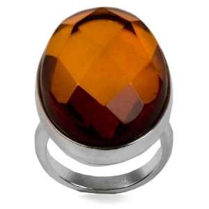  Natural Light Cherry Color Amber Sterling Silver Faceted 
