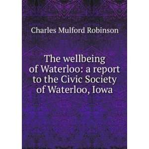wellbeing of Waterloo a report to the Civic Society of Waterloo, Iowa 