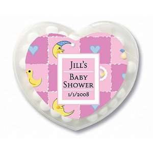 Wedding Favors Pink Hearts, Moons, and Pacifiers Design Personalized 