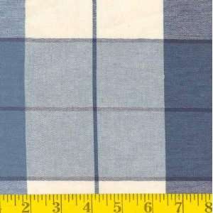   Blue/Black Windowpane Fabric By The Yard Arts, Crafts & Sewing