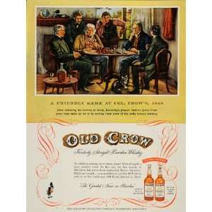  1954 Ad Old Crow Kentucky Bourbon Whiskey Frankfort 