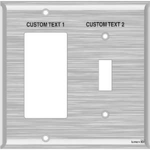  Engraved Switchplate with Light Switch Labels 1 Decora 1 