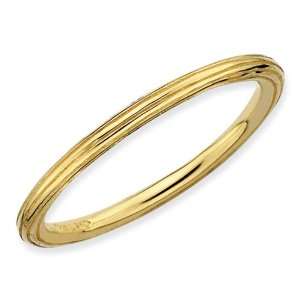 Stackable Expressions Gold Plated Sterling Silver Step down Stackable 