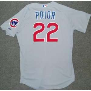  Mark Prior Cubs 2005 Game Used Road Grey Majestic Jersey 
