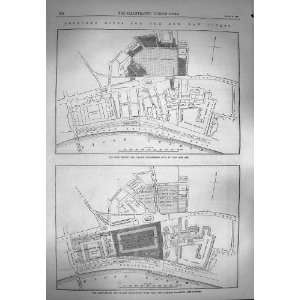    1869 Carey Street Thames Embankment Law Courts Plan