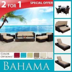 com WICKER OUTDOOR PATIO SOFA SET&DINING SET 2 CHAISE LOUNGES&SUN BED 