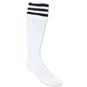  adidas 3 Stripe Soccer Socks (Wh/Bk)