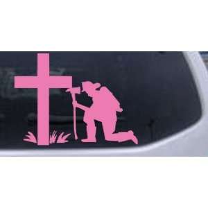Fireman At The Cross Christian Car Window Wall Laptop Decal Sticker 