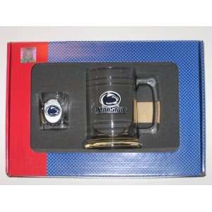 PENN STATE NITTANY LIONS Team Logo Glass Tankard Mug & Shot Glass 