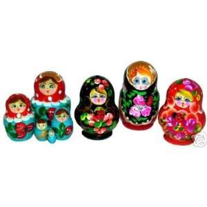  Lady Bags on Four Sets of Russian Nesting Dolls. # 191 
