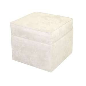  White Micro Suede Storage Cube