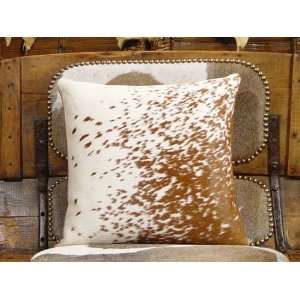 Red & White Speckled Cow / Steer Hide (Cowhide) Pillow 
