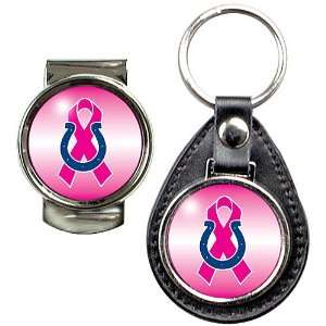 Great American Indianapolis Colts Breast Cancer Awareness Key Chain 