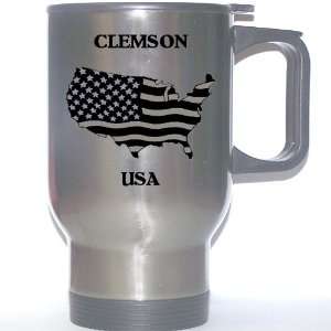  US Flag   Clemson, South Carolina (SC) Stainless Steel Mug 