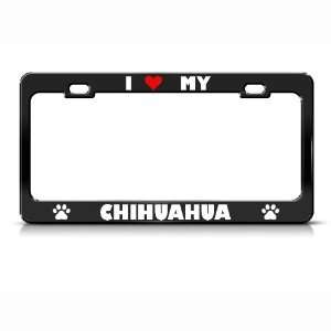  Chow Chow Paw Love Heart Pet Dog Metal license plate frame 