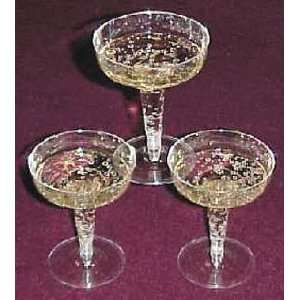  Comet Plastic Champagne Glasses, 4 oz., Clear, Two Piece 