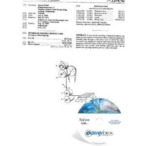  NEW Patent CD for METHOD OF OPENING CRIMPED YARN 