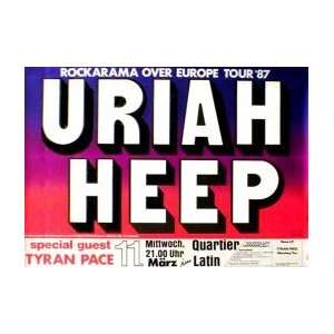  URIAH HEEP Rockarama Tour 1987 Music Poster
