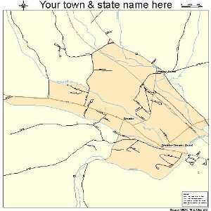  Street & Road Map of Chester Chester Depot, Vermont VT 