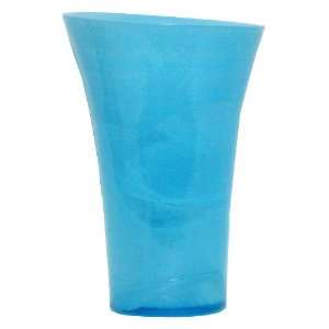  Colorful Art Glass Sky Blue Trumpet Vase 7 1/2H x 5 1/4D 