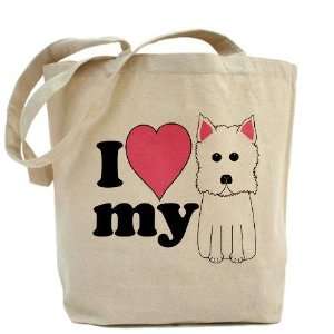  I love my Westie Pets Tote Bag by  Beauty