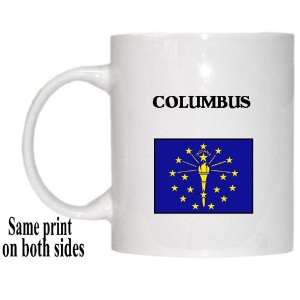   US State Flag   COLUMBUS, Indiana (IN) Mug 