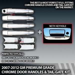   Silverado Chrome Door Handles & Tail Gate Cover kit (With Key Cutout