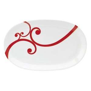  Deshoulieres Arpege Red Oval Platter