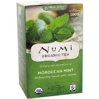 Numi Organic Tea Moroccan Mint, Full Leaf Herbal Teasan, Caffeine Free 