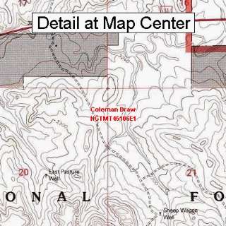  USGS Topographic Quadrangle Map   Coleman Draw, Montana 