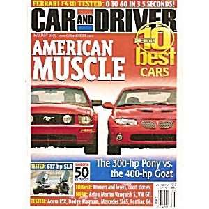 Car And Driver Magazine January 2005