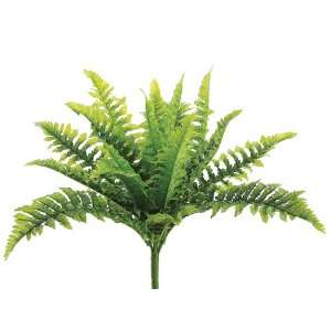  13 Real Touch Boston Fern Bush x18 Two Tone Green (Pack of 