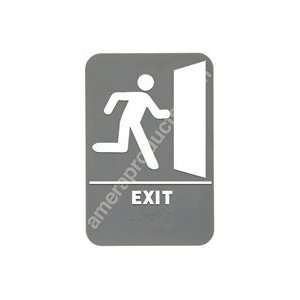  Exit w/ Image Sign Grey 4415