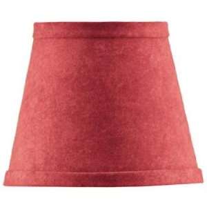  Red Faux Suede Lamp Shades 10x18x13 (Spider)