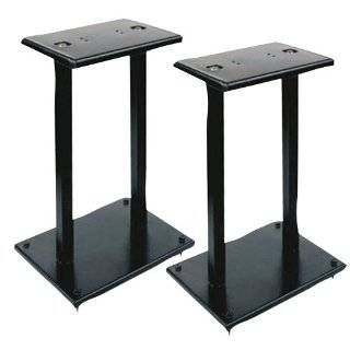   Wood Technology 17.5 Wood Speaker Stands, Black (Pair) Electronics