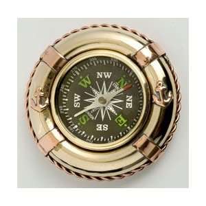  Brass & Copper Life Ring Compass