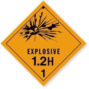    Explosive 1.2H Coated Paper Label, 4 x 4