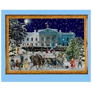 Kurt Adler Christmas Decor M4209 White House Advent Calendar   Night 