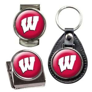 University of Wisconsin Badgers Key Chain Money Clip Magnet Gift Set