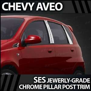  2008 2010 Chevy Aveo 5DR 6pc. SES Chrome Pillar Trim 
