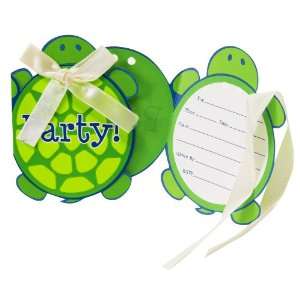  Lets Party By Creative Converting Mr. Turtle Invitations 