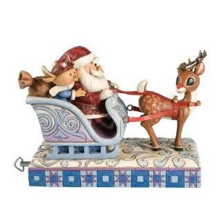 Rudolph Jim Shore Christmas from Enesco Rudolph & Santa & Elf / Sleigh 