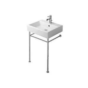   Washbasin with Back Panel and Metal Console, White