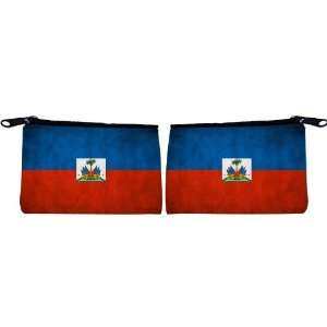  Rikki Knight Haiti Flag Scuba Foam Coin Purse Wallet 