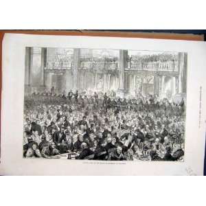  1877 Dinner Given Mayor Liverpool Banquet People Print 