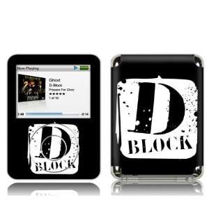  Music Skins MS DBLK10030 iPod Nano  3rd Gen  D Block  Logo 